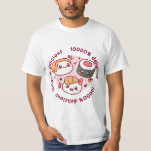 kawaii sushi with funny quotes for black lover   T-Shirt