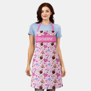Kawaii Sweet Hearts And Chocolate Apron