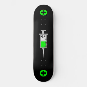KAWAII SYRINGE MEDICAL SHOT CROSS DECK SKATEBOARD