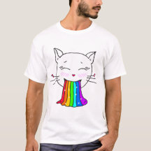 Kawaii T-shirt. Trendy customised smiling cute cat