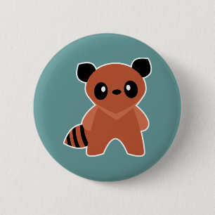 Kawaii Tanuki 6 Cm Round Badge