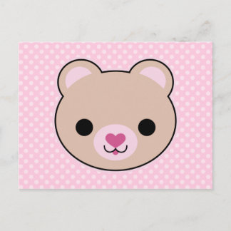 Kawaii Teddy Bear Cute Postcard