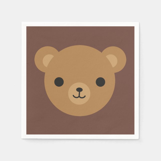 Kawaii Teddy Bear Napkin (Front)