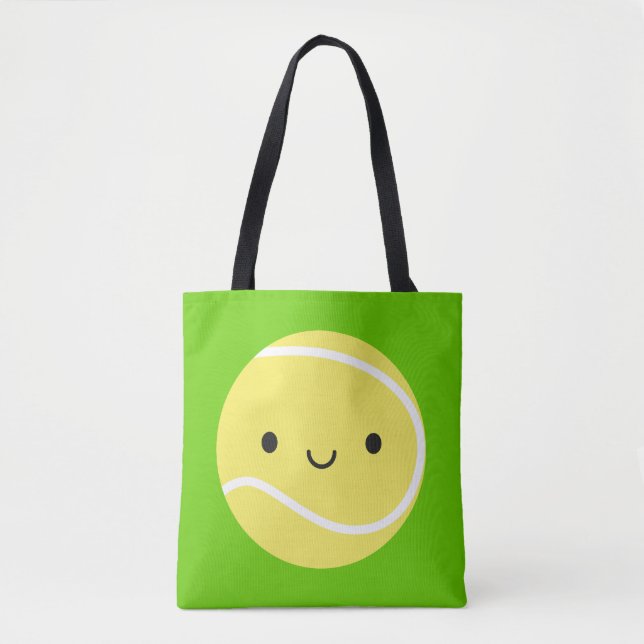 Kawaii Tennis Ball Tote Bag (Front)