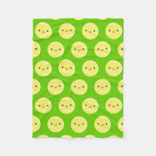 Kawaii Tennis Balls Fleece Blanket
