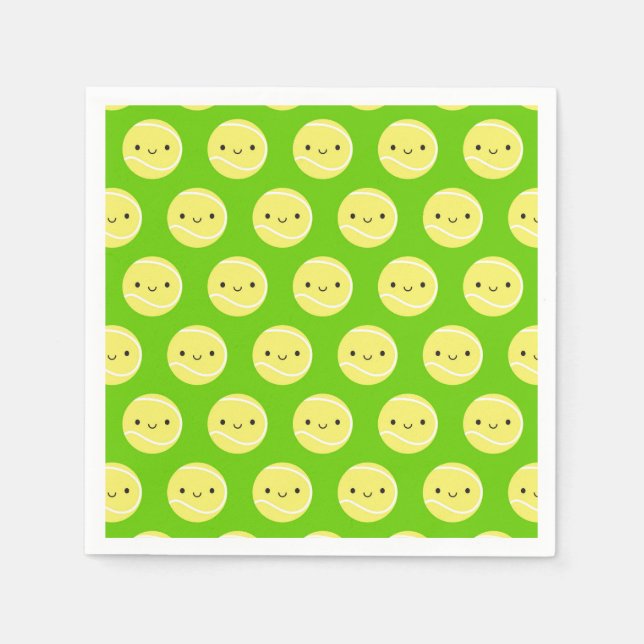Kawaii Tennis Balls Napkin (Front)