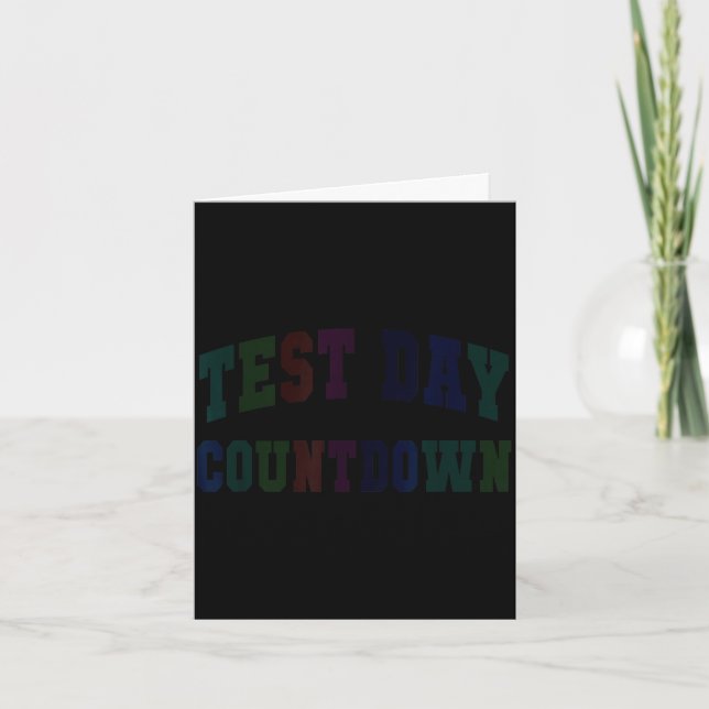 Kawaii test day countdown testing teacher mode on card (Front)