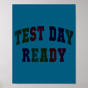 Kawaii test day ready testing teacher bruh history poster