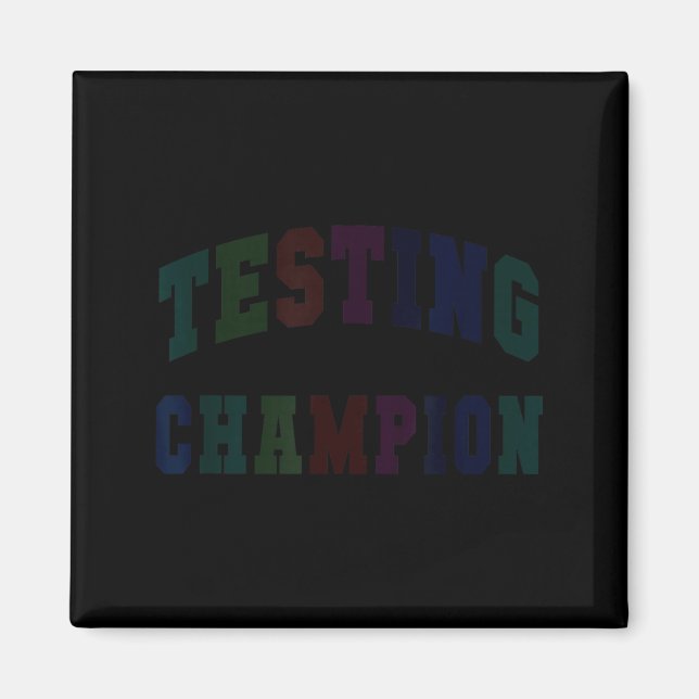 Kawaii testing champion test day teacher bruh math magnet (Front)