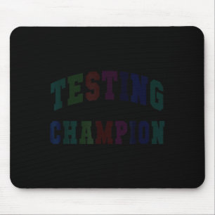 Kawaii testing champion test day teacher bruh math mouse mat