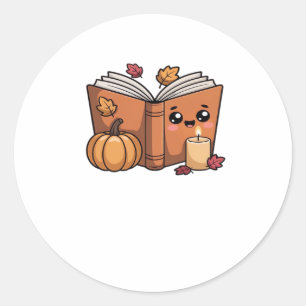 kawaii thanksgiving book Classic T-Shirt Classic Round Sticker