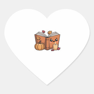 kawaii thanksgiving book Classic T-Shirt Heart Sticker