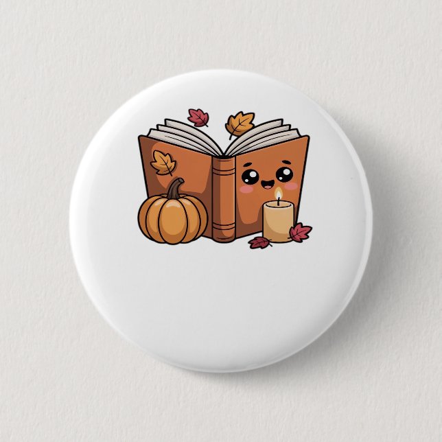 kawaii thanksgiving book Oversized T-Shirt 6 Cm Round Badge (Front)
