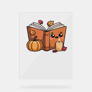 kawaii thanksgiving book Oversized T-Shirt Acrylic Sign