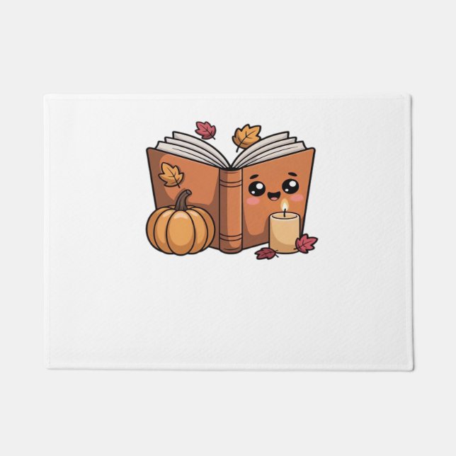 kawaii thanksgiving book Oversized T-Shirt Doormat (Front)