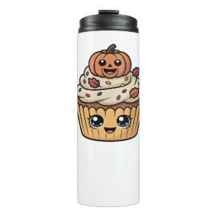 kawaii thanksgiving cupcake Oversized T-Shirt Thermal Tumbler