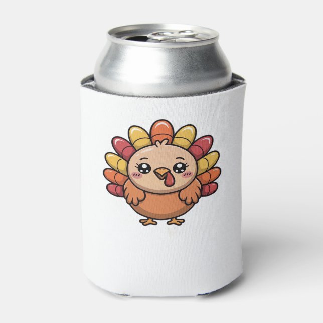 kawaii thanksgiving turkey Classic T-Shirt_1 Can Cooler (Can Front)