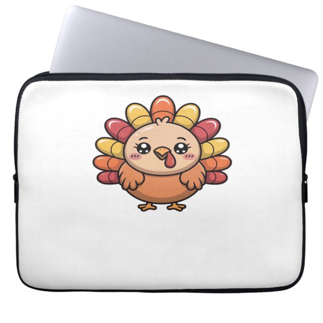 kawaii thanksgiving turkey Classic T-Shirt_1 Laptop Sleeve (Front)
