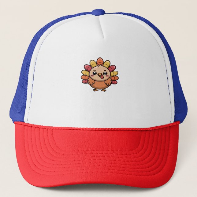 kawaii thanksgiving turkey Classic T-Shirt_1 Trucker Hat (Front)