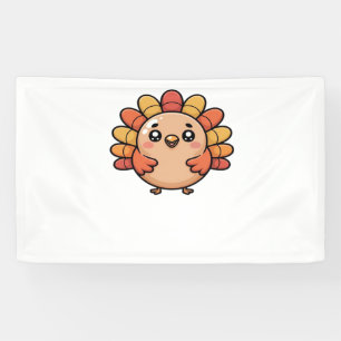 kawaii thanksgiving turkey Classic T-Shirt Banner