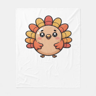 kawaii thanksgiving turkey Classic T-Shirt Fleece Blanket