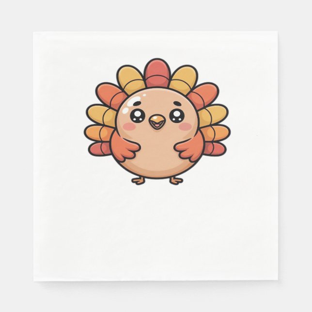 kawaii thanksgiving turkey Classic T-Shirt Napkin (Front)