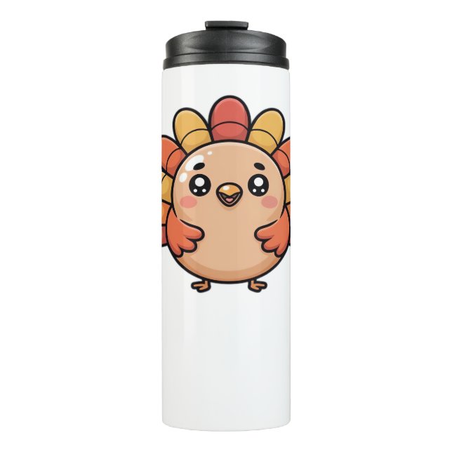 kawaii thanksgiving turkey Classic T-Shirt Thermal Tumbler (Front)
