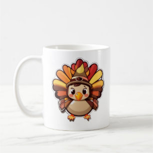 Kawaii Thanksgiving turkey Coffee Mug