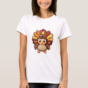 Kawaii Thanksgiving turkey T-Shirt
