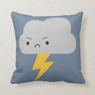 Kawaii Thunder & Lightning Cloud Reversible Cushion