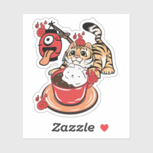 Kawaii Tiger and Chochin Obake Coffee
