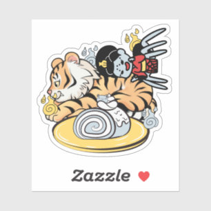 Kawaii Tiger and Jorogumo Spider Spirit