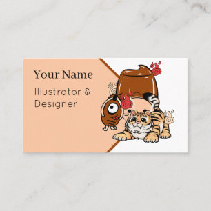 Kawaii Tiger, Bakezori Yokai & Purin Pudding Business Card