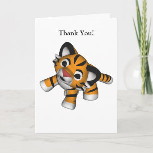 Kawaii Tiger Thank You Card