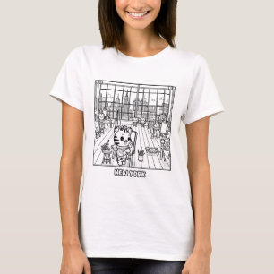 Kawaii Tigers at an Art Studio in New York T-Shirt