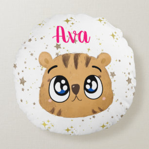 kawaii tigre round cushion