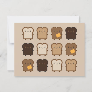 Kawaii Toast Postcard
