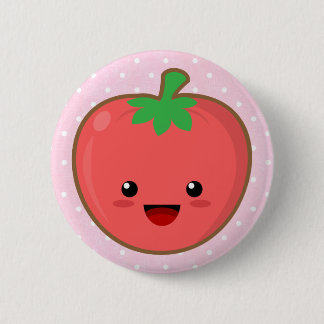 Kawaii Tomato 6 Cm Round Badge