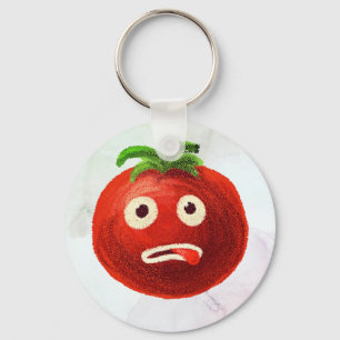 Kawaii Tomato Cute Funny Cartoon Vegetable Key Ring