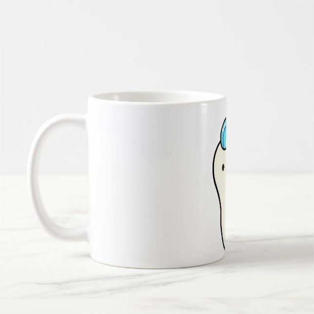 Kawaii Tooth With Toothpaste Coffee Mug (Left)