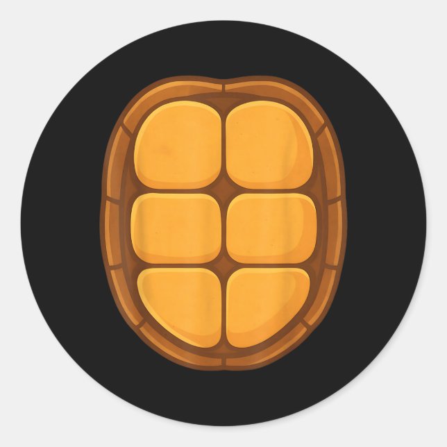 Kawaii Turtle Halloween Costume Turtle Shell Classic Round Sticker (Front)
