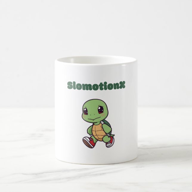 Kawaii Turtle Mug – Cute Slomotionx Cartoon Coffee (Center)
