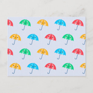 Kawaii Umbrellas Postcard