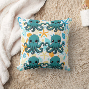 Kawaii Under the Sea Octopus Cushion