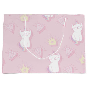 Kawaii Unicorn Cat Cute Caticorn for Kids Large Gift Bag