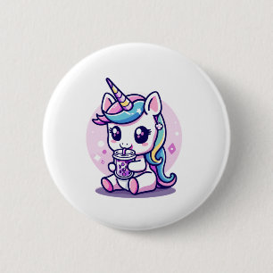 Kawaii Unicorn eating Ramen Noodle Soup Cute Graph 6 Cm Round Badge