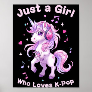 Kawaii Unicorn K-p Lover For Girls Fans Poster