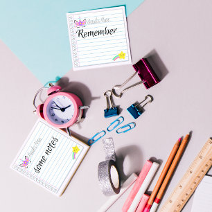 Kawaii unicorn & rainbow shooting star 3"x"3 post-it notes