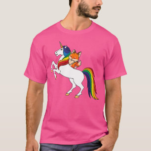 Kawaii Unicorn Red Fox Lover T-Shirt