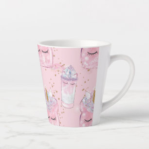 Kawaii Unicorn Toast & Milkshake – Pastel Latte Mug